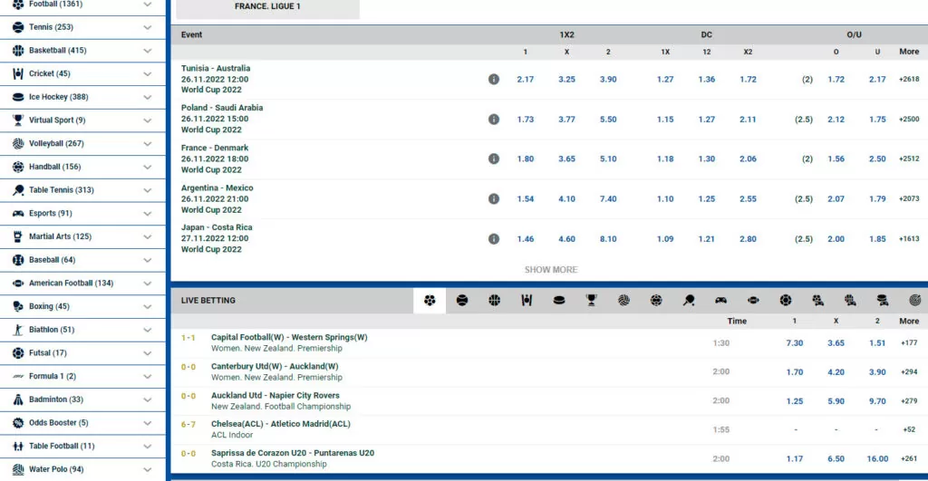 Types of Sports to Bet on Hand of luck