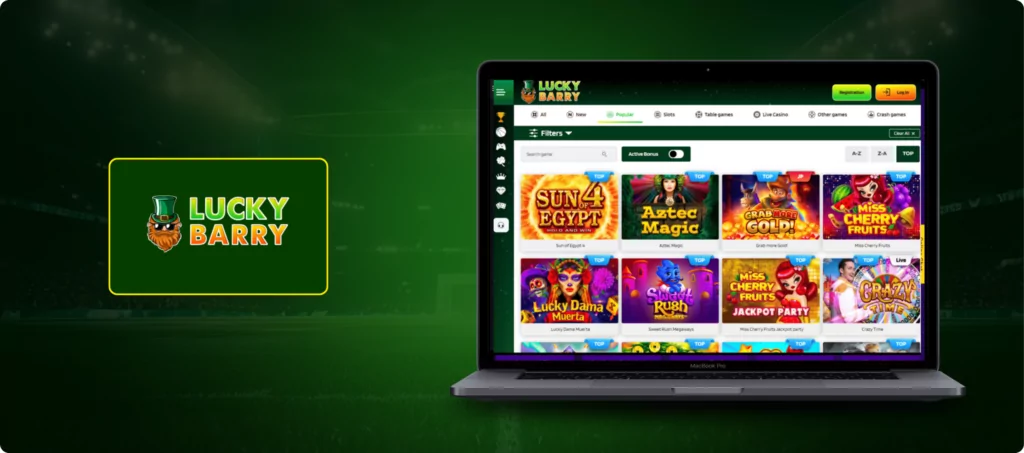 Lucky Barry Casino Banner