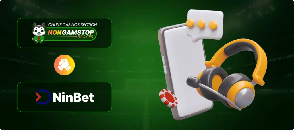 NinBet Casino Customer Support Banner