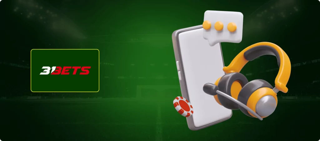 31 Bets Casino Customer Support Banner