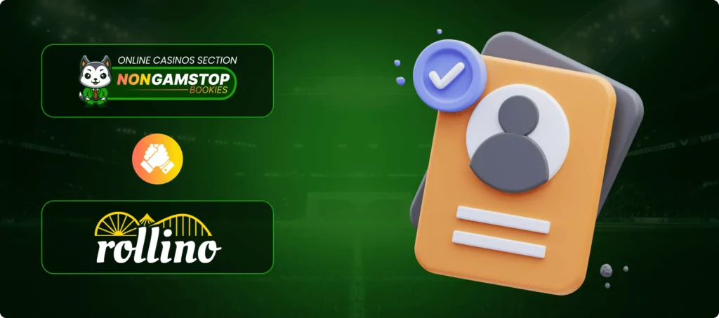 Registration at Rollino Casino Banner