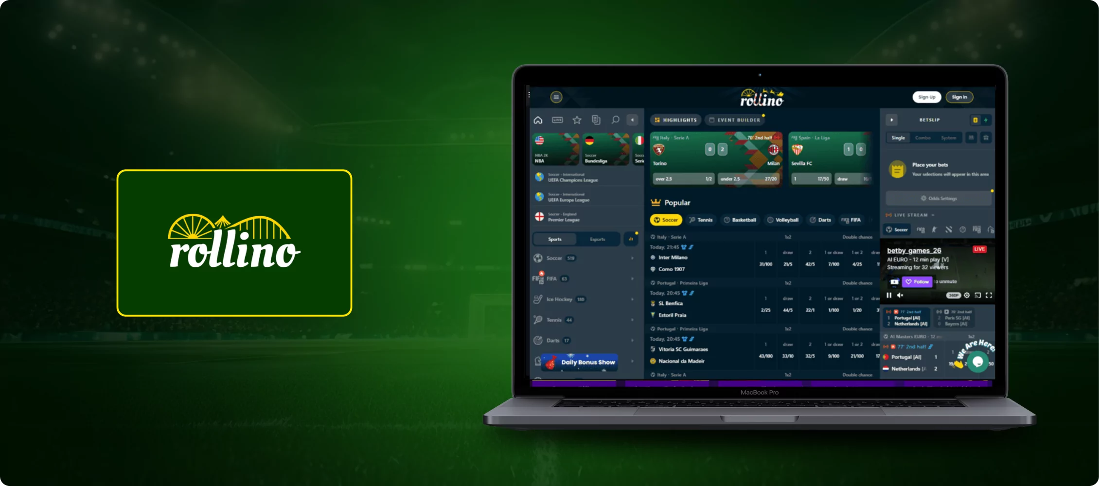 Rollino Betting Site banner