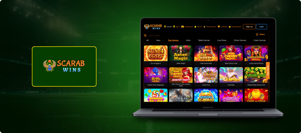 Scarab Wins Casino Banner
