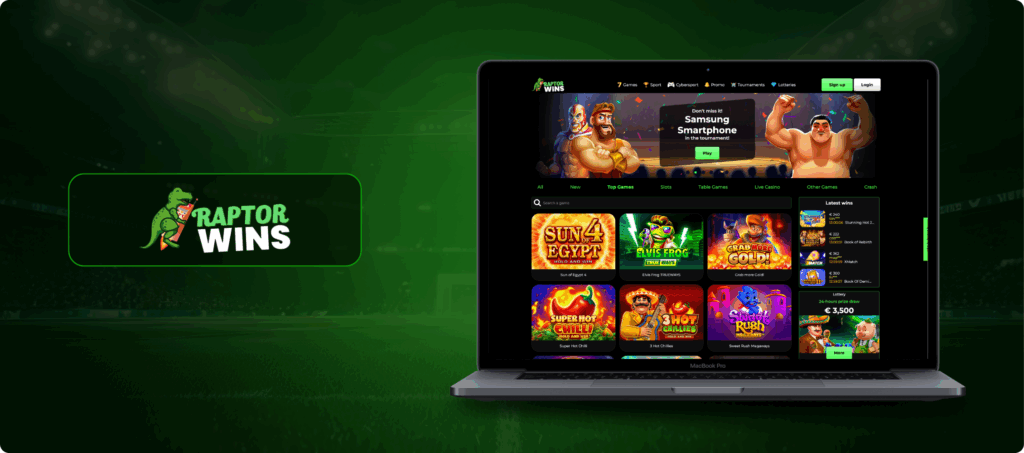 Raptor Wins Casino Banner