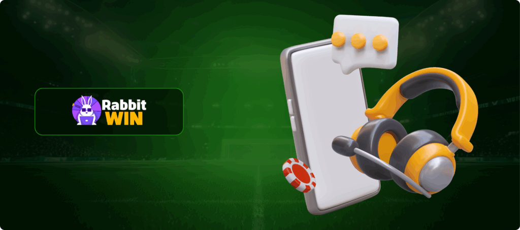 Rabbit Win Casino Customer Support Banner