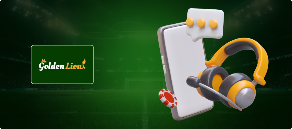 Golden Lion Casino Customer Support Banner