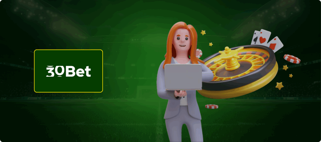 30Bet Live Dealer Games Banner