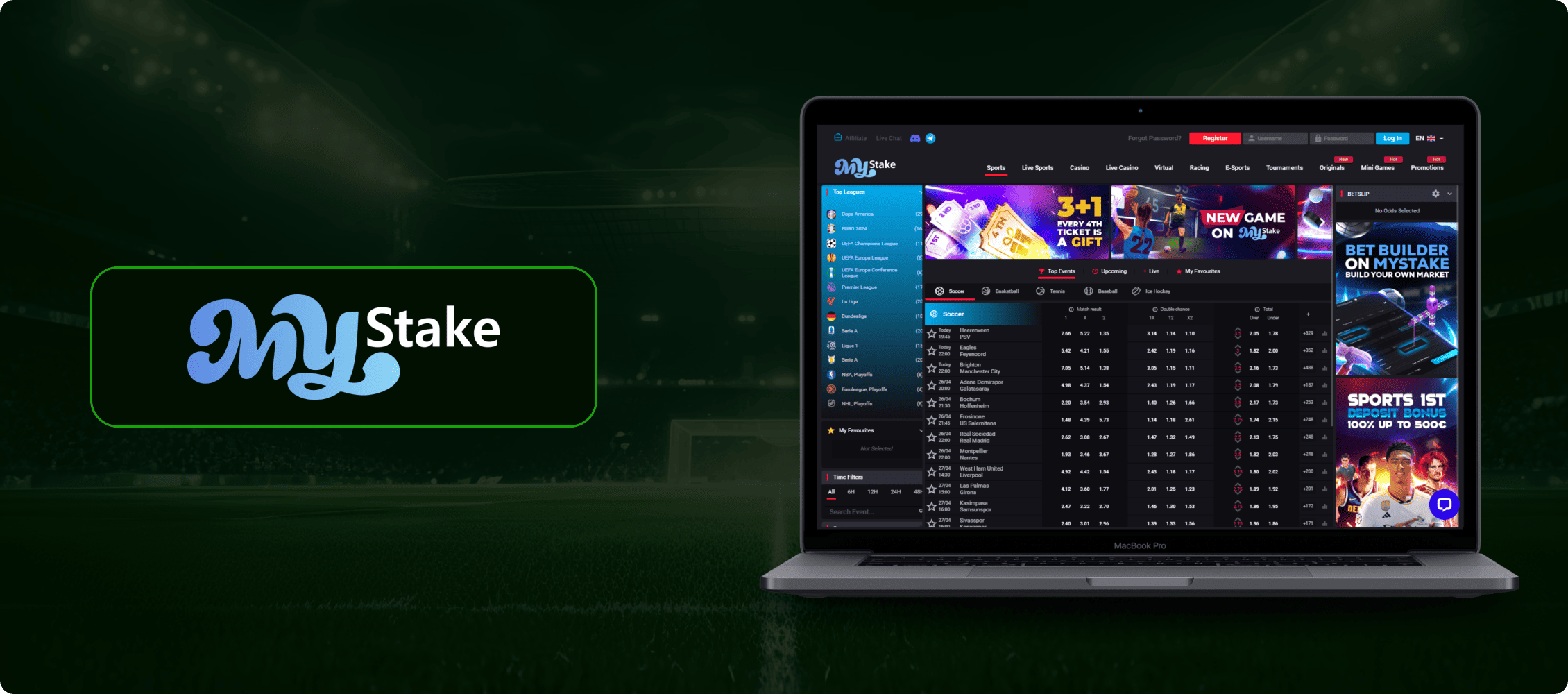 Mystake betting site banner