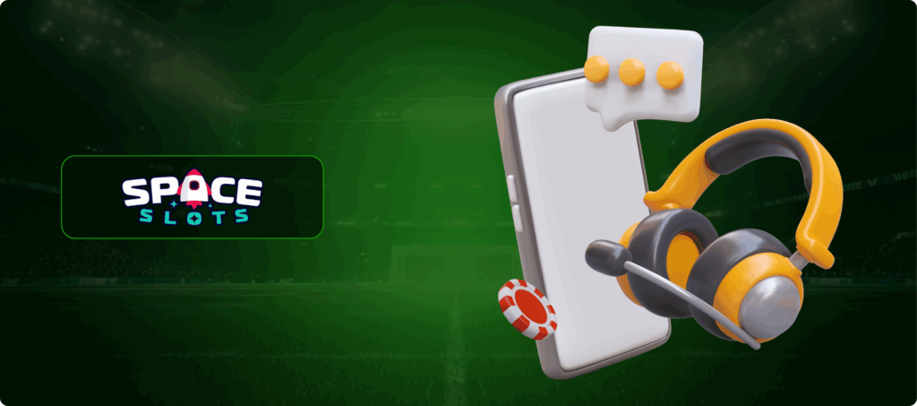 SpaceSlots Casino Customer Support Banner