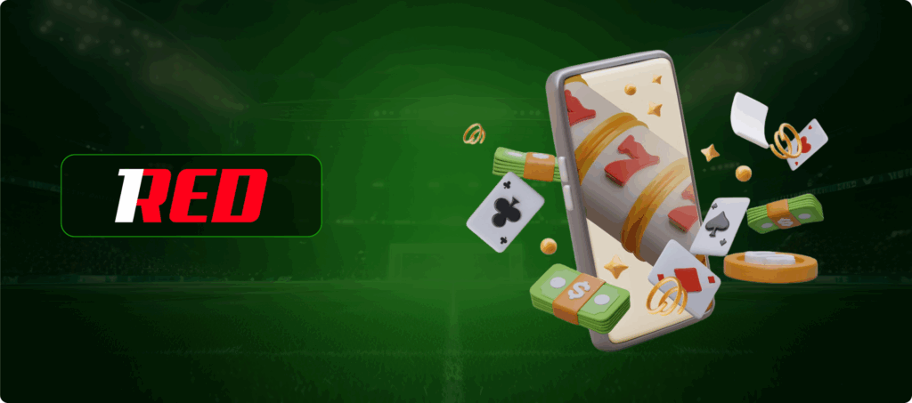 1Red Casino on Smartphone Banner
