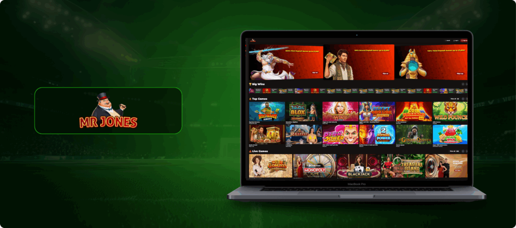 Mr Jones Casino Banner