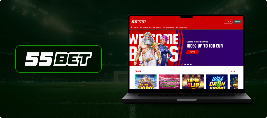 55bet casino banner