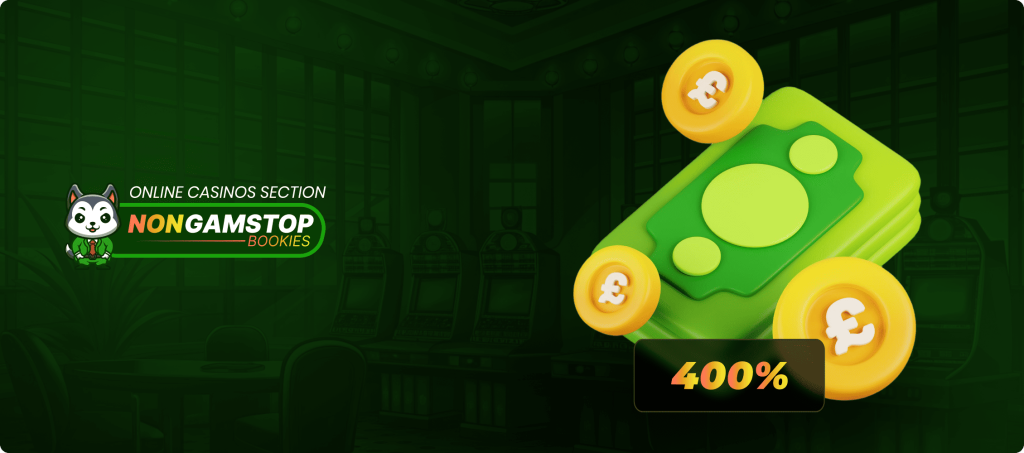 Cash Out Winnings from a 400% Welcome Bonus Banner