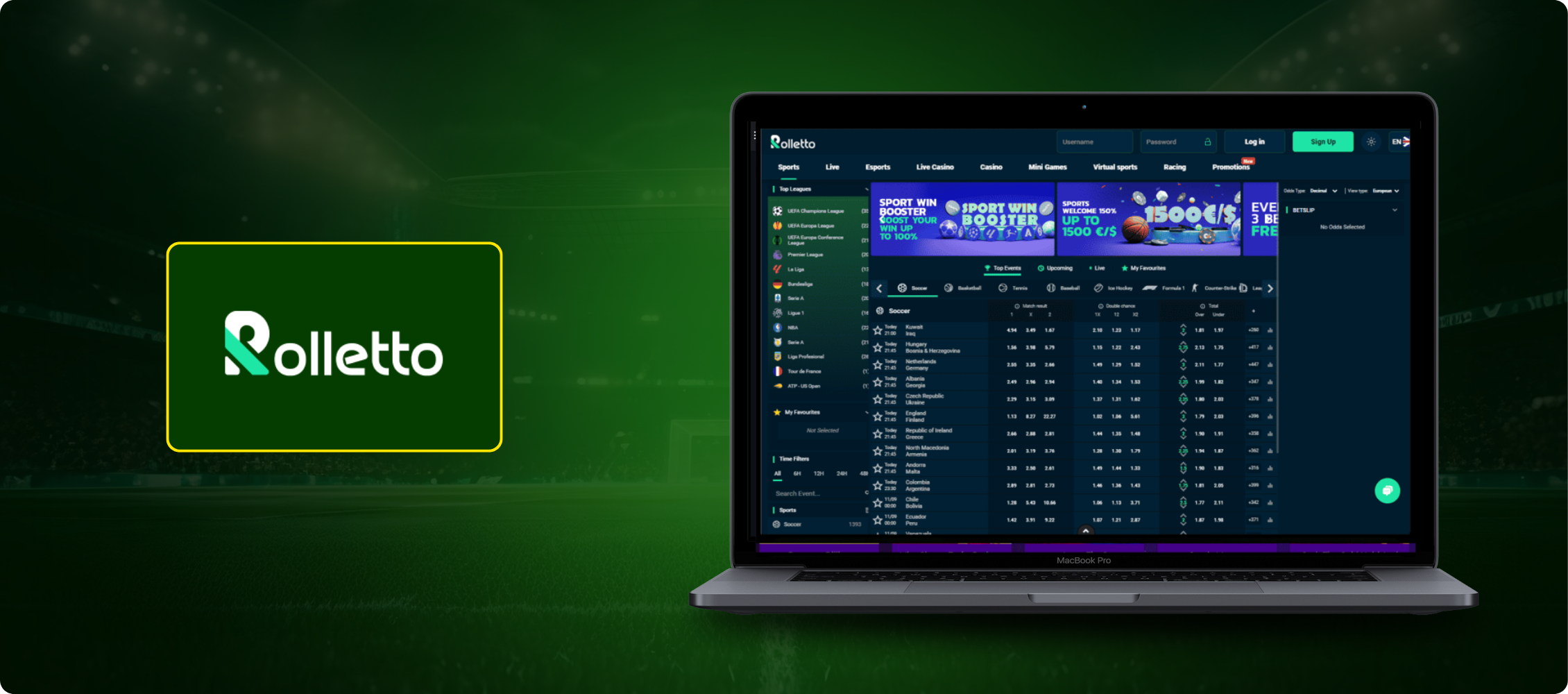 Rolletto Betting Site Banner