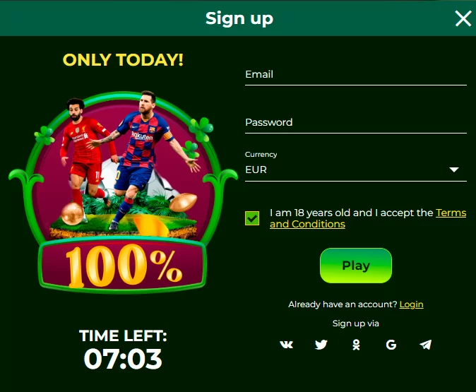 sign up slots muse