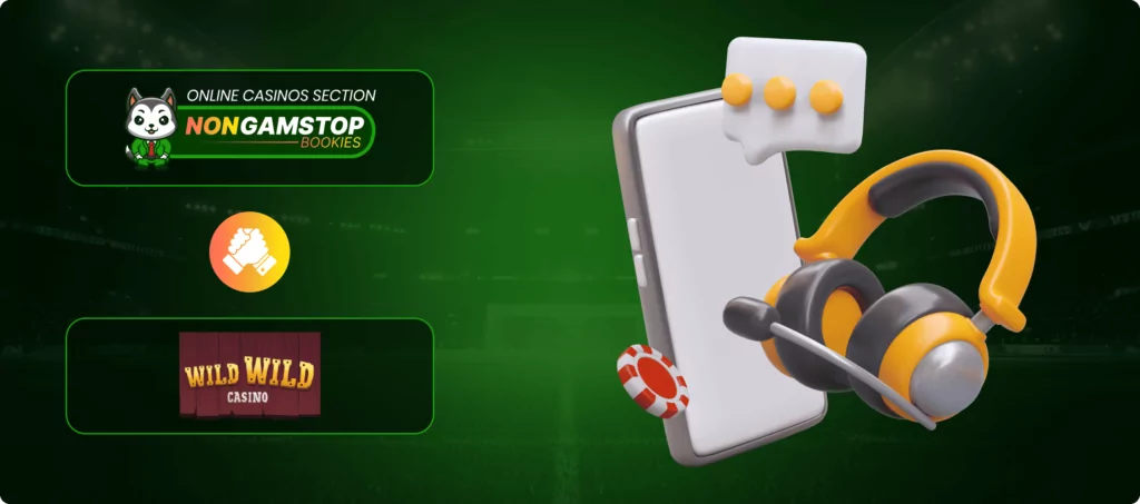 Wild Wild Casino Customer Support Banner