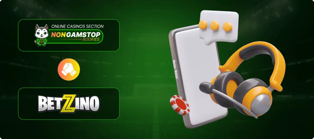 Betzino Casino Customer Support Banner