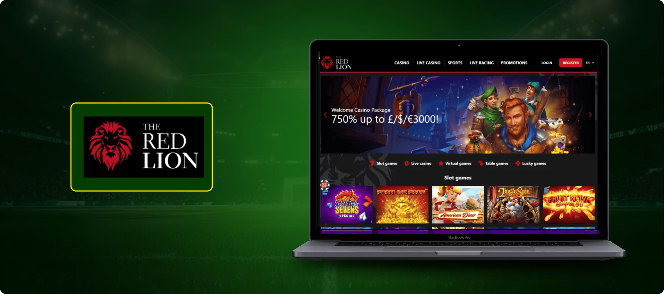 Red lion betting site banner